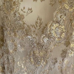 St John Couture elegant evening lace top with skirt. Size 8